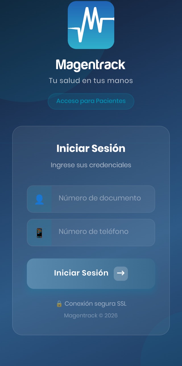 Pantalla Iniciar Sesión de DataSalud con los campos Número de documento y Número de teléfono